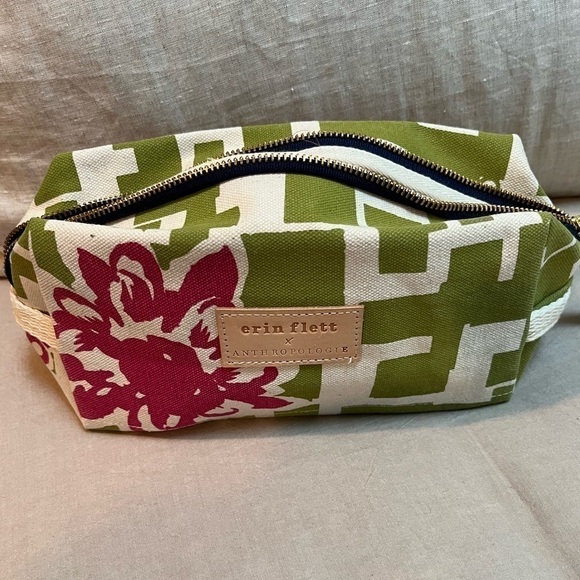 Anthropologie Erin Flett Canvas Cosmetic Bag NWOT - Picture 6 of 7